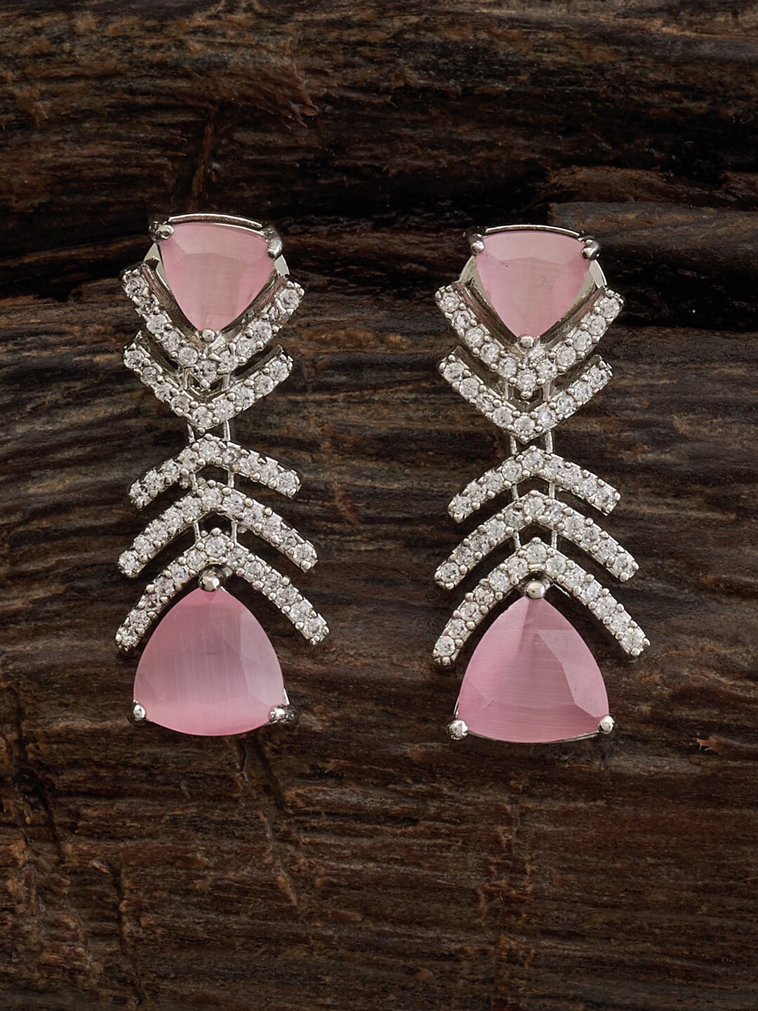 Kushal's Fashion Jewellery Rhodium-Plated Zircon-Studded Teardrop Shaped Drop Earrings, Silver
Kushal's Fashion Jewellery Rhodium-Plated Zircon-Studded Teardrop Shaped Drop Earrings, Silver