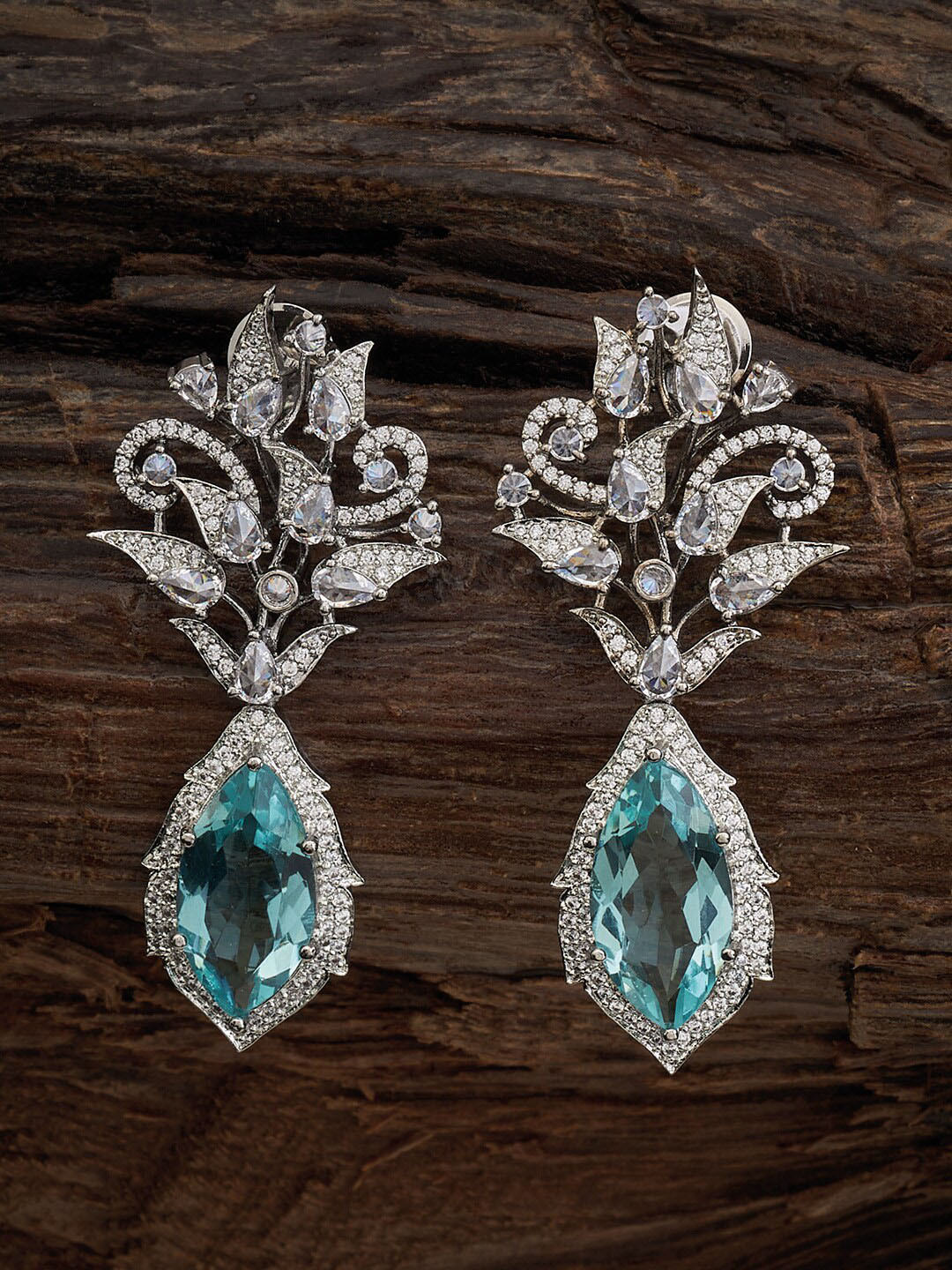 Kushal's Fashion Jewellery Rhodium Plated CZ Studded Teardrop Shaped Drop Earrings, Silver
Kushal's Fashion Jewellery Rhodium Plated CZ Studded Teardrop Shaped Drop Earrings, Silver