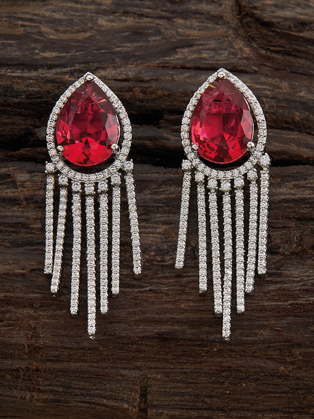 Kushal's Fashion Jewellery Rhodium Plated CZ Studded Teardrop Shaped Drop Earrings, Silver
Kushal's Fashion Jewellery Rhodium Plated CZ Studded Teardrop Shaped Drop Earrings, Silver