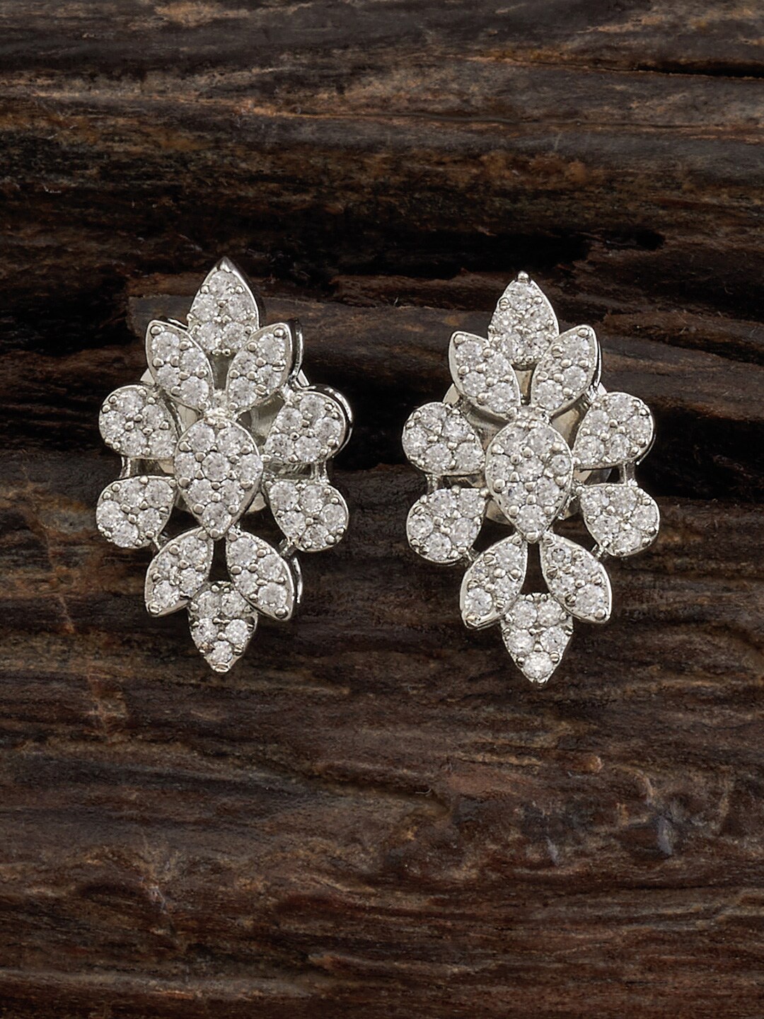 Kushal's Fashion Jewellery Rhodium-Plated Zircon-Studded Floral Stud Earrings, Silver
Kushal's Fashion Jewellery Rhodium-Plated Zircon-Studded Floral Stud Earrings, Silver