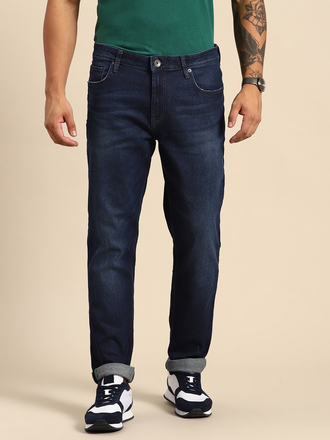 United Colors of Benetton Men Slim Tapered Fit Light Fade Stretchable Jeans, Navy blue
United Colors of Benetton Men Slim Tapered Fit Light Fade Stretchable Jeans, Navy blue