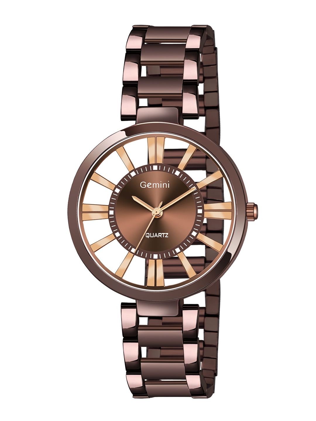 GEMINI Women Dial & Stainless Steel Straps Analogue Watch JMD LADIES HOLLOW BRWN, Brown
GEMINI Women Dial & Stainless Steel Straps Analogue Watch JMD LADIES HOLLOW BRWN, Brown