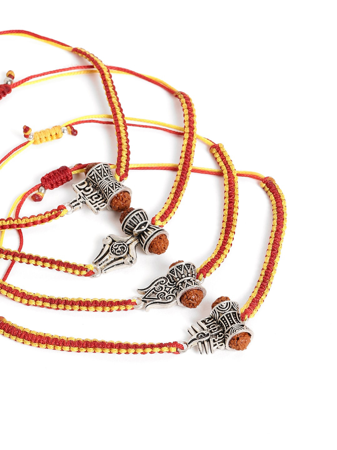 EL REGALO Set Of 4 Wraparound Bracelets, Silver 
EL REGALO Set Of 4 Wraparound Bracelets, Silver