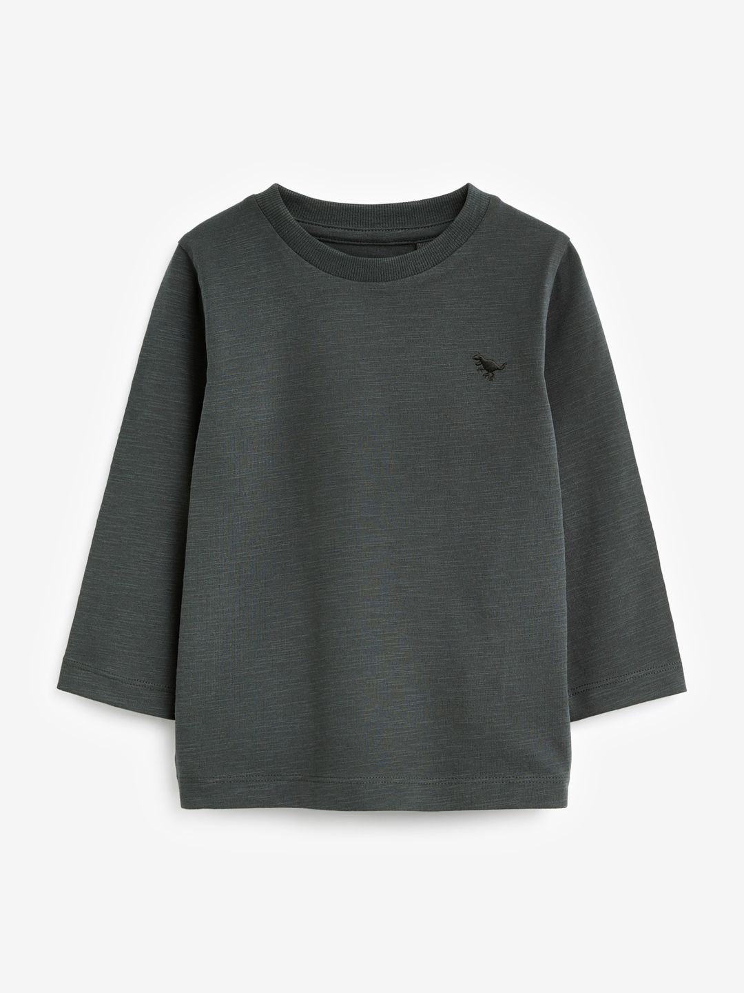 NEXT Boys Solid Knitted Pure Cotton T-shirt With Minimal Embroidered Detail, Charcoal
NEXT Boys Solid Knitted Pure Cotton T-shirt With Minimal Embroidered Detail, Charcoal