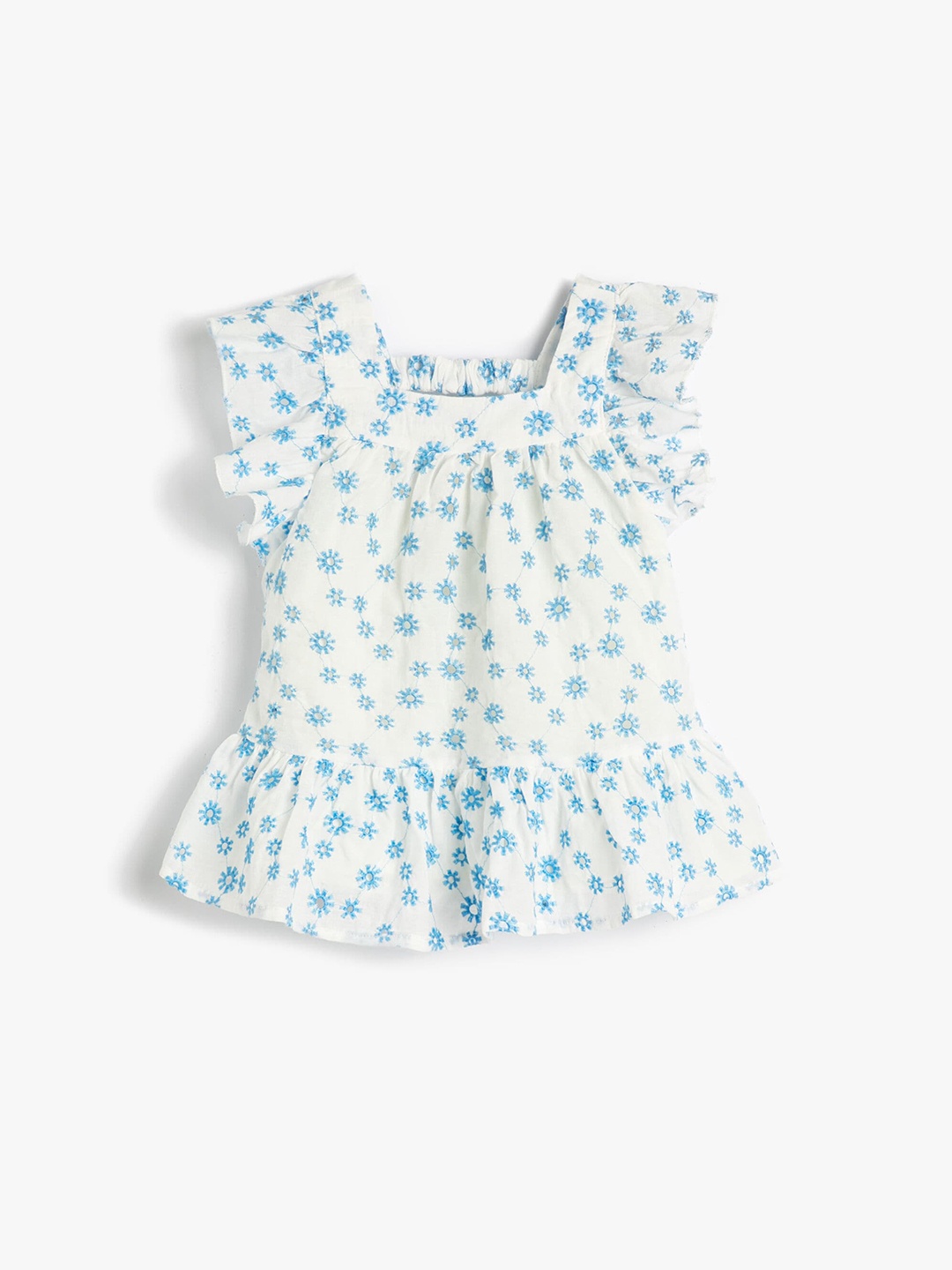 Koton Infant Schiffli Square Neck Flared Sleeves Gathered Drop-Waist Mini Dress, White
Koton Infant Schiffli Square Neck Flared Sleeves Gathered Drop-Waist Mini Dress, White