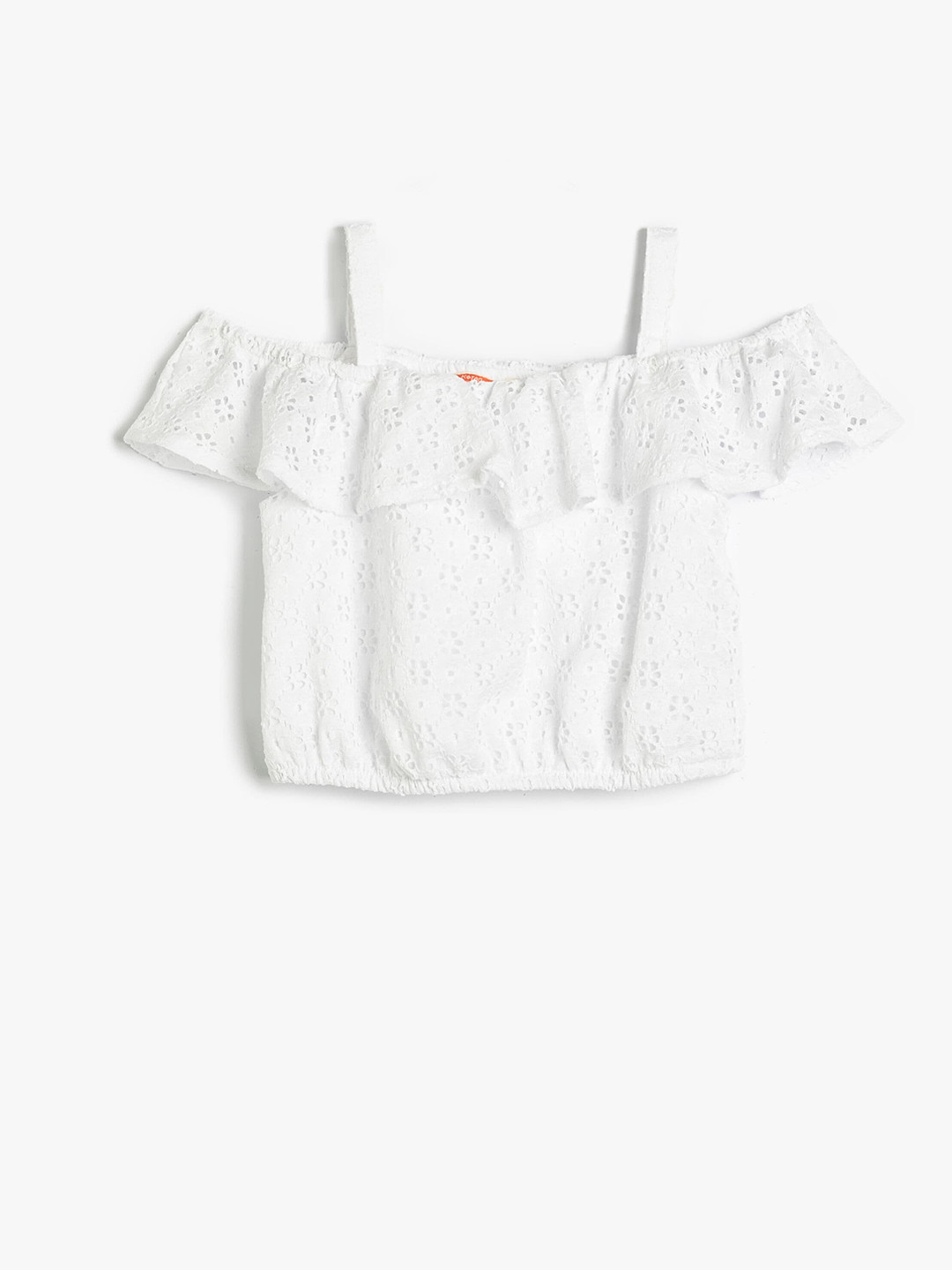 Koton Girls Cold-Shoulder Bardot Cotton Top, White
Koton Girls Cold-Shoulder Bardot Cotton Top, White