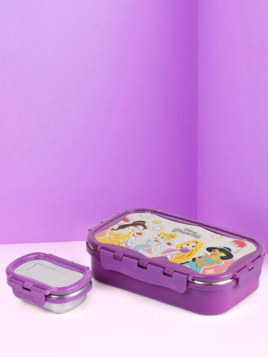 Cello Thermo Click Violet Disney Princess Printed Stainless Steel Leak Proof Lunch Box
Cello Thermo Click Violet Disney Princess Printed Stainless Steel Leak Proof Lunch Box