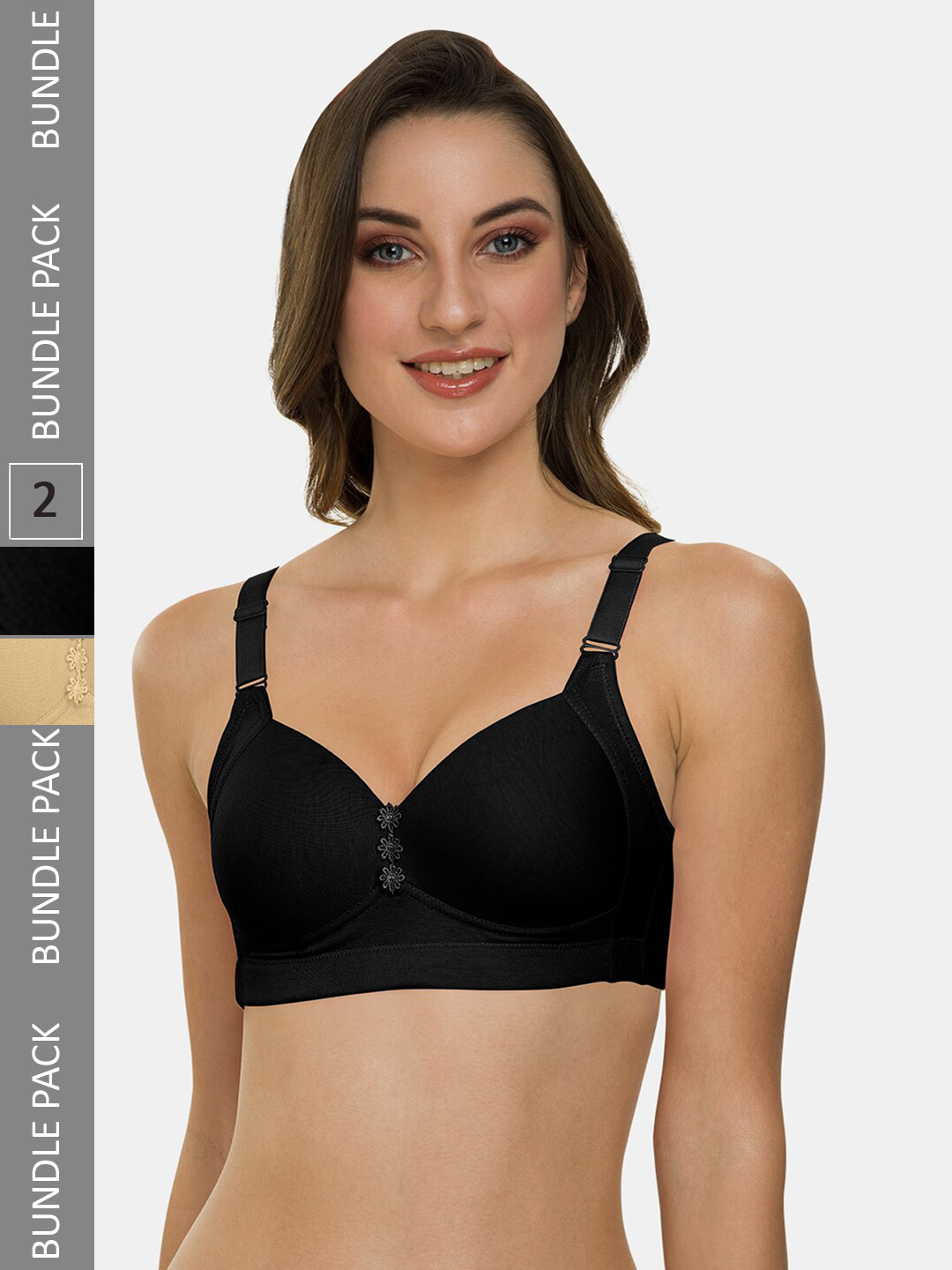 Tweens Pack Of 2 Lightly Padded Full Coverage Minimiser Bras With All Day Comfort, Black
Tweens Pack Of 2 Lightly Padded Full Coverage Minimiser Bras With All Day Comfort, Black