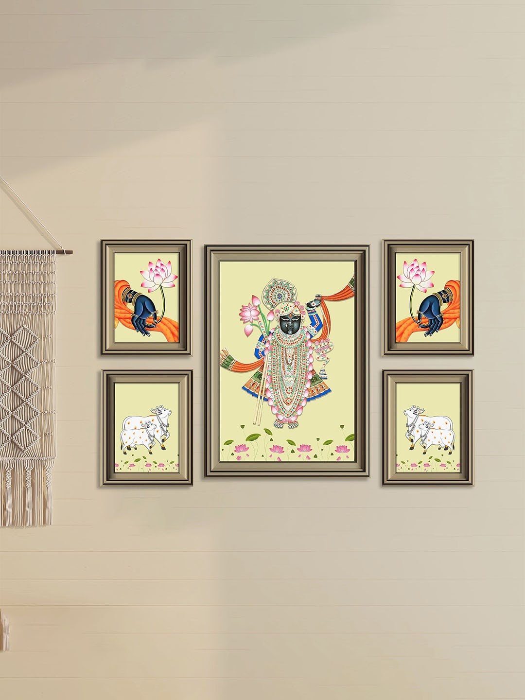 Art Street Yellow 5-Pcs Indian Traditional Lord Shrinathji Dancing Painting Wall Art
Art Street Yellow 5-Pcs Indian Traditional Lord Shrinathji Dancing Painting Wall Art