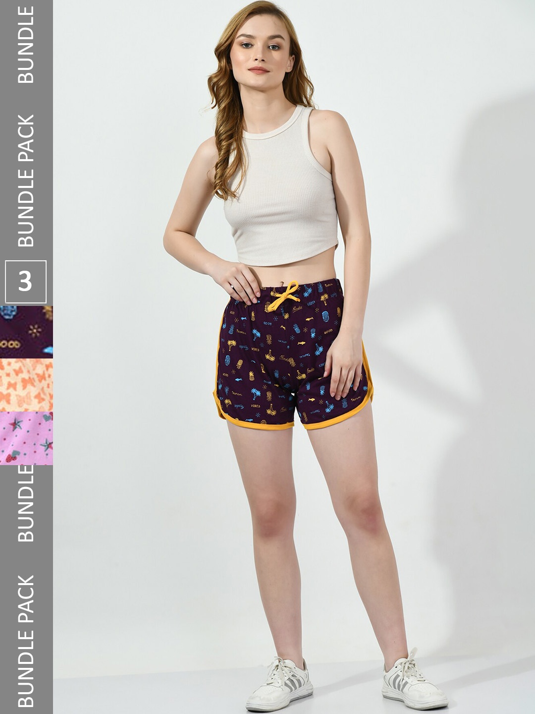 BAESD Women Pack of 3 Conversational Printed Pure Cotton Hot Pants Shorts, Burgundy
BAESD Women Pack of 3 Conversational Printed Pure Cotton Hot Pants Shorts, Burgundy