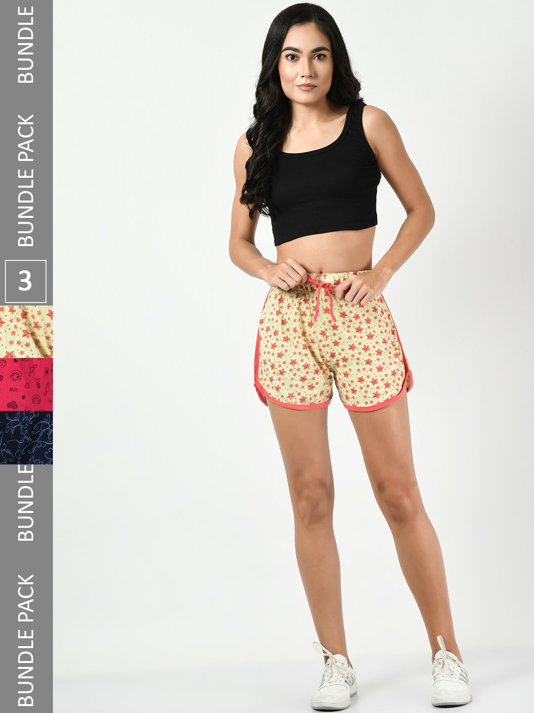 BAESD Women Pack of 3 Geometric Printed High-Rise Pure Cotton Regular Shorts, Yellow
BAESD Women Pack of 3 Geometric Printed High-Rise Pure Cotton Regular Shorts, Yellow