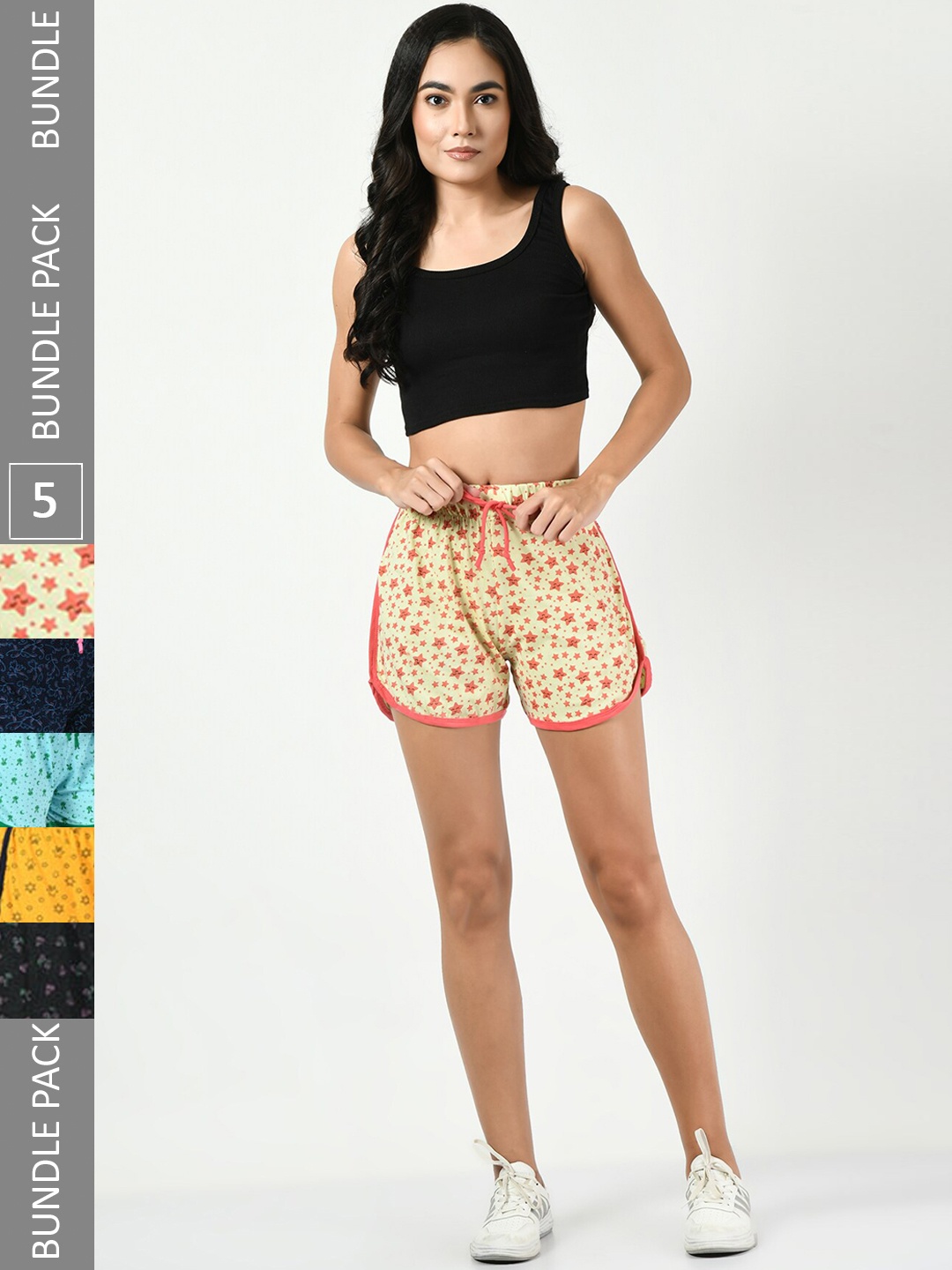 BAESD Women Pack Of 5 Conversational Printed High-Rise Pure Cotton Regular Shorts, Orange
BAESD Women Pack Of 5 Conversational Printed High-Rise Pure Cotton Regular Shorts, Orange