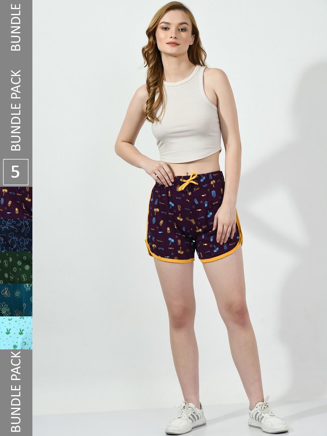 BAESD Women Pack of 5 Conversational Printed Pure Cotton Hot Pants Shorts, Burgundy
BAESD Women Pack of 5 Conversational Printed Pure Cotton Hot Pants Shorts, Burgundy