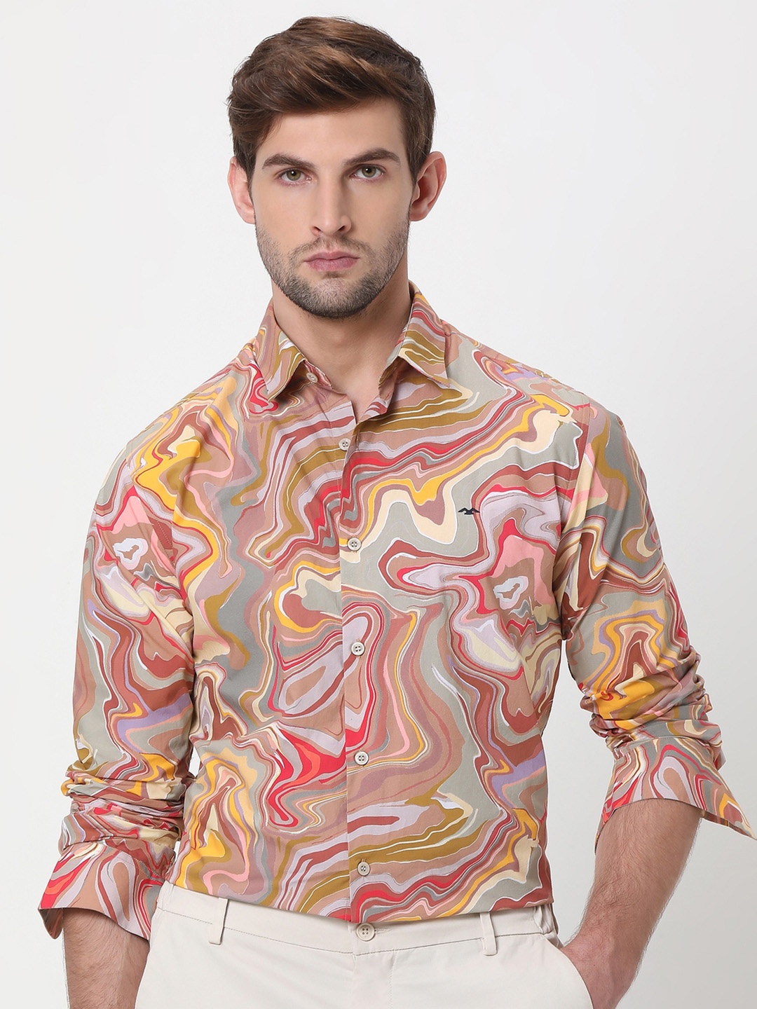 Mufti Abstract Printed Slim Fit Spread Collar Long Sleeve Cotton Casual Shirt, Yellow
Mufti Abstract Printed Slim Fit Spread Collar Long Sleeve Cotton Casual Shirt, Yellow