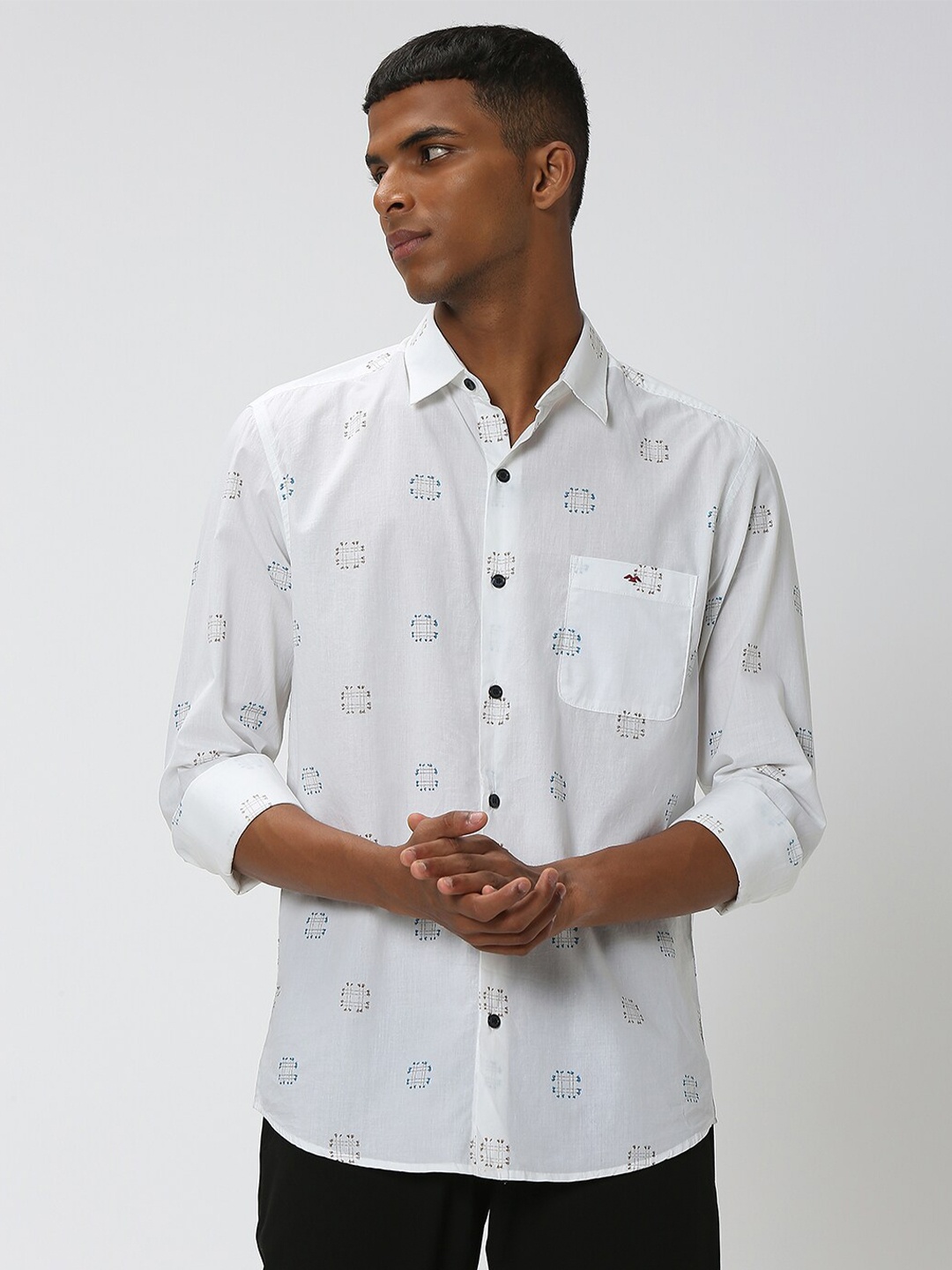 Mufti Slim Fit Geometric Printed Spread Collar Long Sleeve Cotton Casual Shirt, White
Mufti Slim Fit Geometric Printed Spread Collar Long Sleeve Cotton Casual Shirt, White