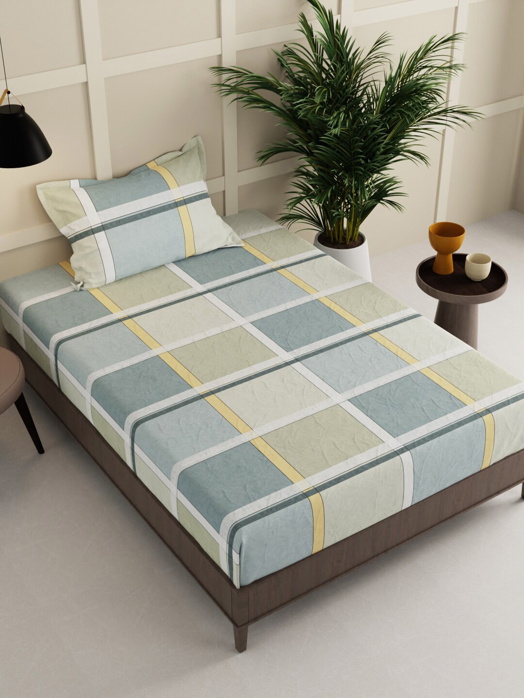 BIANCA Snuz Blue & Yellow Geometric Microfiber 152 TC Single Bedsheet With 1 Pillow Cover
BIANCA Snuz Blue & Yellow Geometric Microfiber 152 TC Single Bedsheet With 1 Pillow Cover