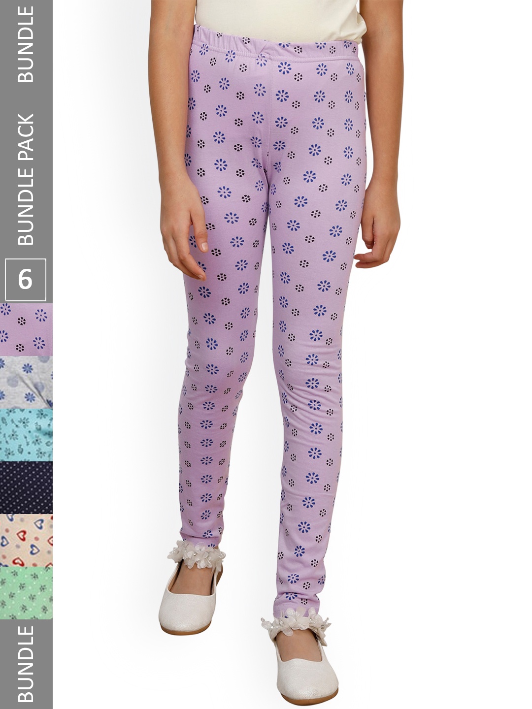 IndiWeaves Girls Pack Of 6 Super Soft Pure Cotton Allover Printed Ankle Length Leggings, Blue
IndiWeaves Girls Pack Of 6 Super Soft Pure Cotton Allover Printed Ankle Length Leggings, Blue