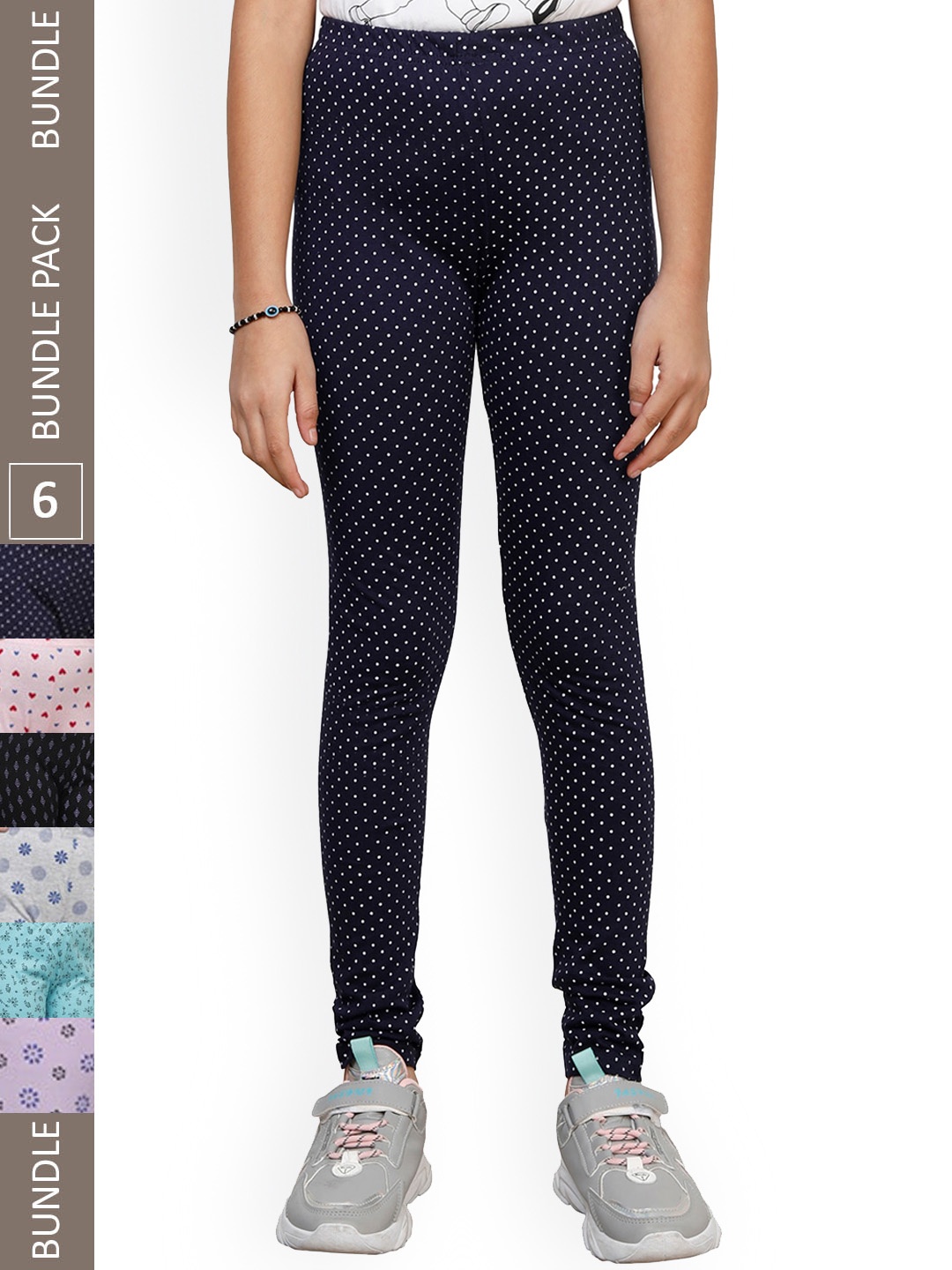 IndiWeaves Girls Pack of 6 All Over Pure Cotton Printed Ankle Length Leggings, Navy blue
IndiWeaves Girls Pack of 6 All Over Pure Cotton Printed Ankle Length Leggings, Navy blue