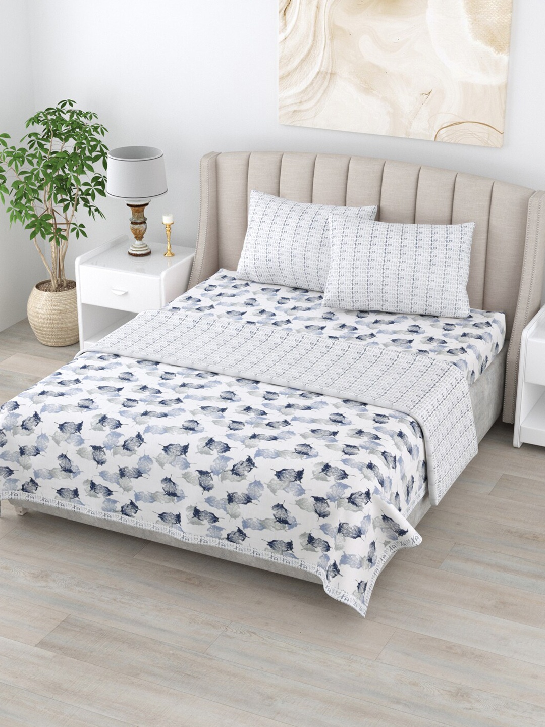 Home Fresh Rosemary Blue & White Floral AC Room Pure Cotton 210 GSM Double Bedding Set
Home Fresh Rosemary Blue & White Floral AC Room Pure Cotton 210 GSM Double Bedding Set