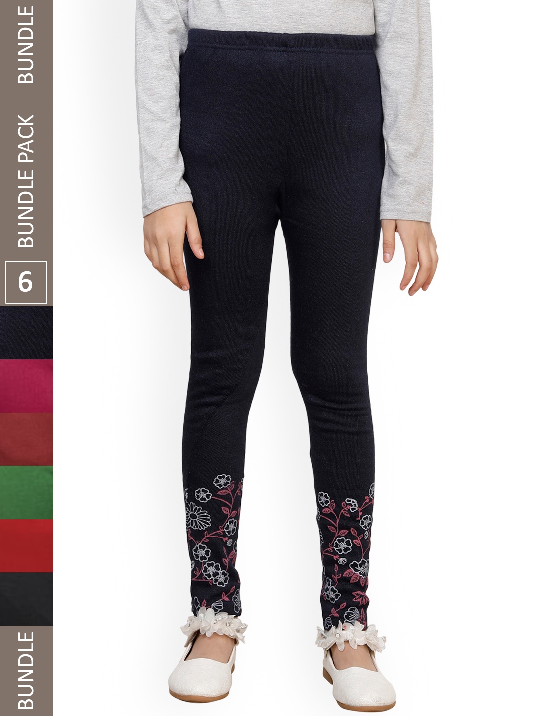 IndiWeaves Girls Pack of 6 Bottom Printed Warm Woolen Ankle Length Leggings, Navy blue
IndiWeaves Girls Pack of 6 Bottom Printed Warm Woolen Ankle Length Leggings, Navy blue