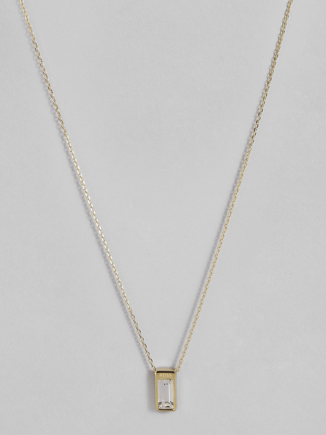Hugo Boss Women Clia Brass-Plated Stainless Steel Crystals Pendant With Chain, Gold
Hugo Boss Women Clia Brass-Plated Stainless Steel Crystals Pendant With Chain, Gold
