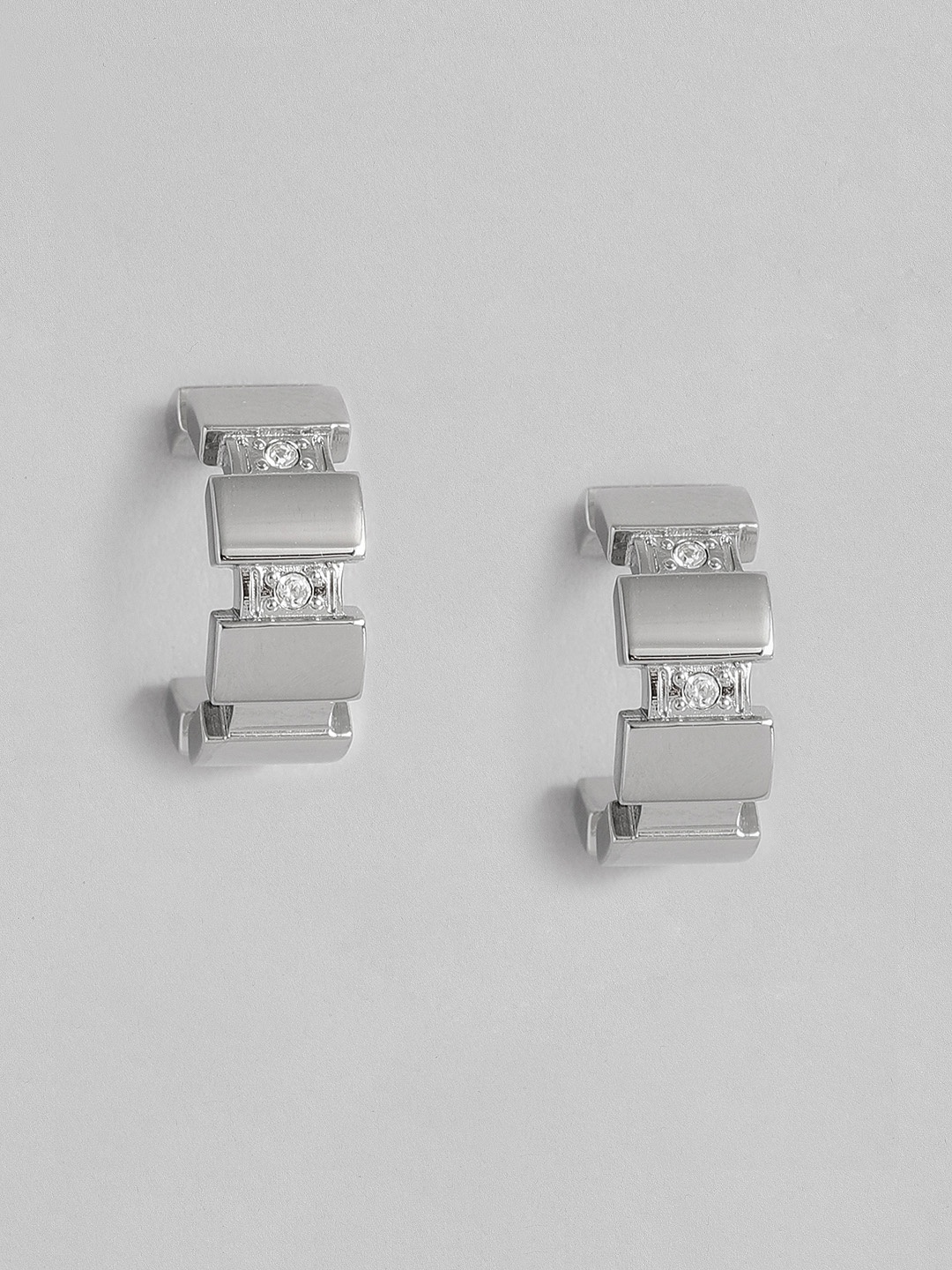 Tommy Hilfiger Silver Plated Crystals Stainless Steel Circular Half Hoop Earrings
Tommy Hilfiger Silver Plated Crystals Stainless Steel Circular Half Hoop Earrings