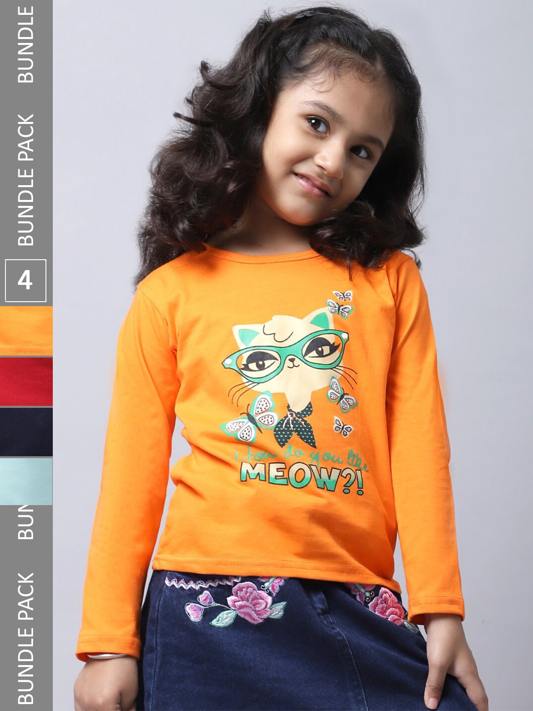 BAESD Girls Pack Of 4 Graphic Printed Round Neck Cotton Regular T-shirt, Yellow
BAESD Girls Pack Of 4 Graphic Printed Round Neck Cotton Regular T-shirt, Yellow