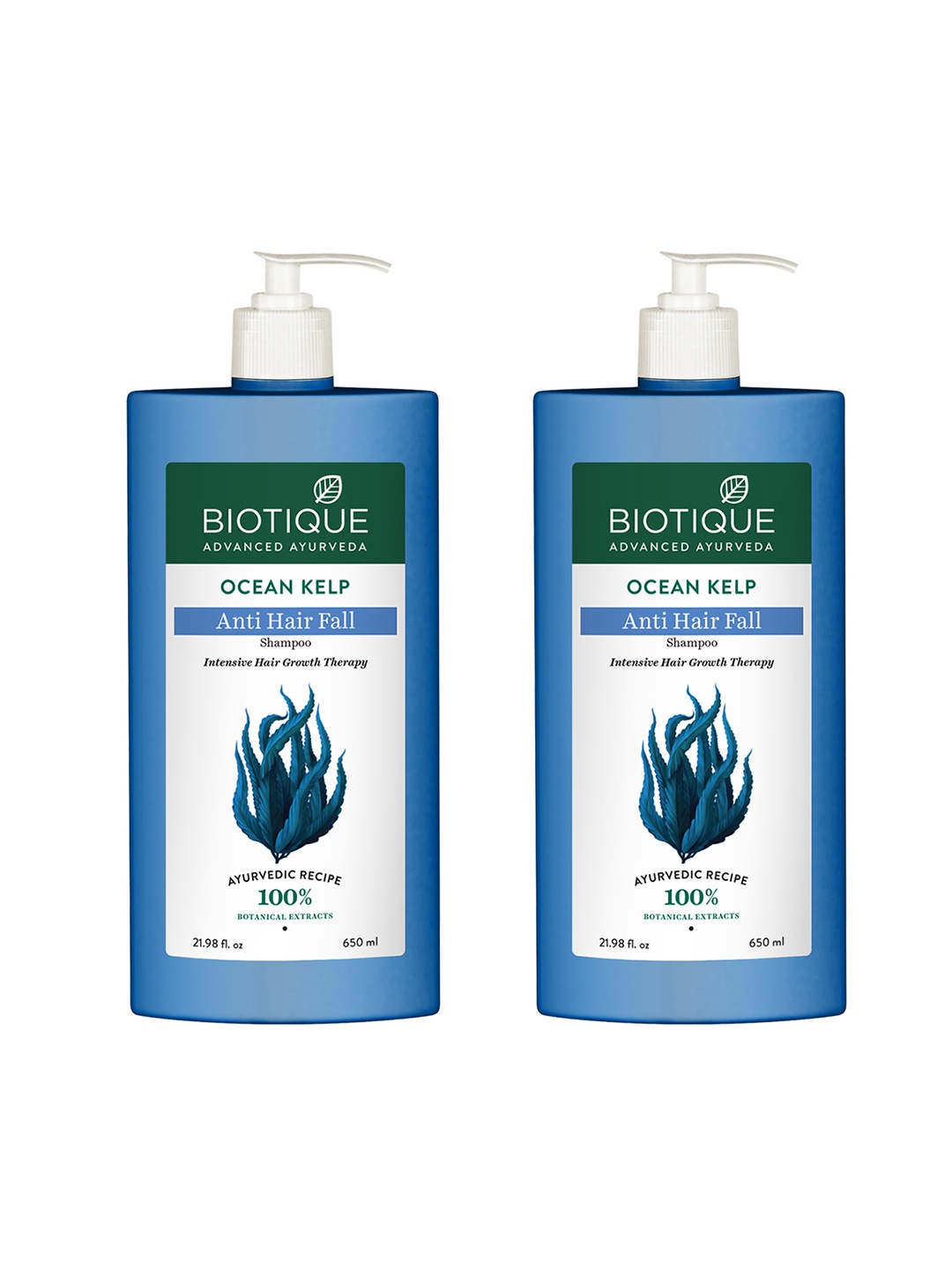 Biotique Set of 2 Bio Kelp Anti-Hair Fall Protein Shampoo For Hair Growth - 650ml each, Blue
Biotique Set of 2 Bio Kelp Anti-Hair Fall Protein Shampoo For Hair Growth - 650ml each, Blue