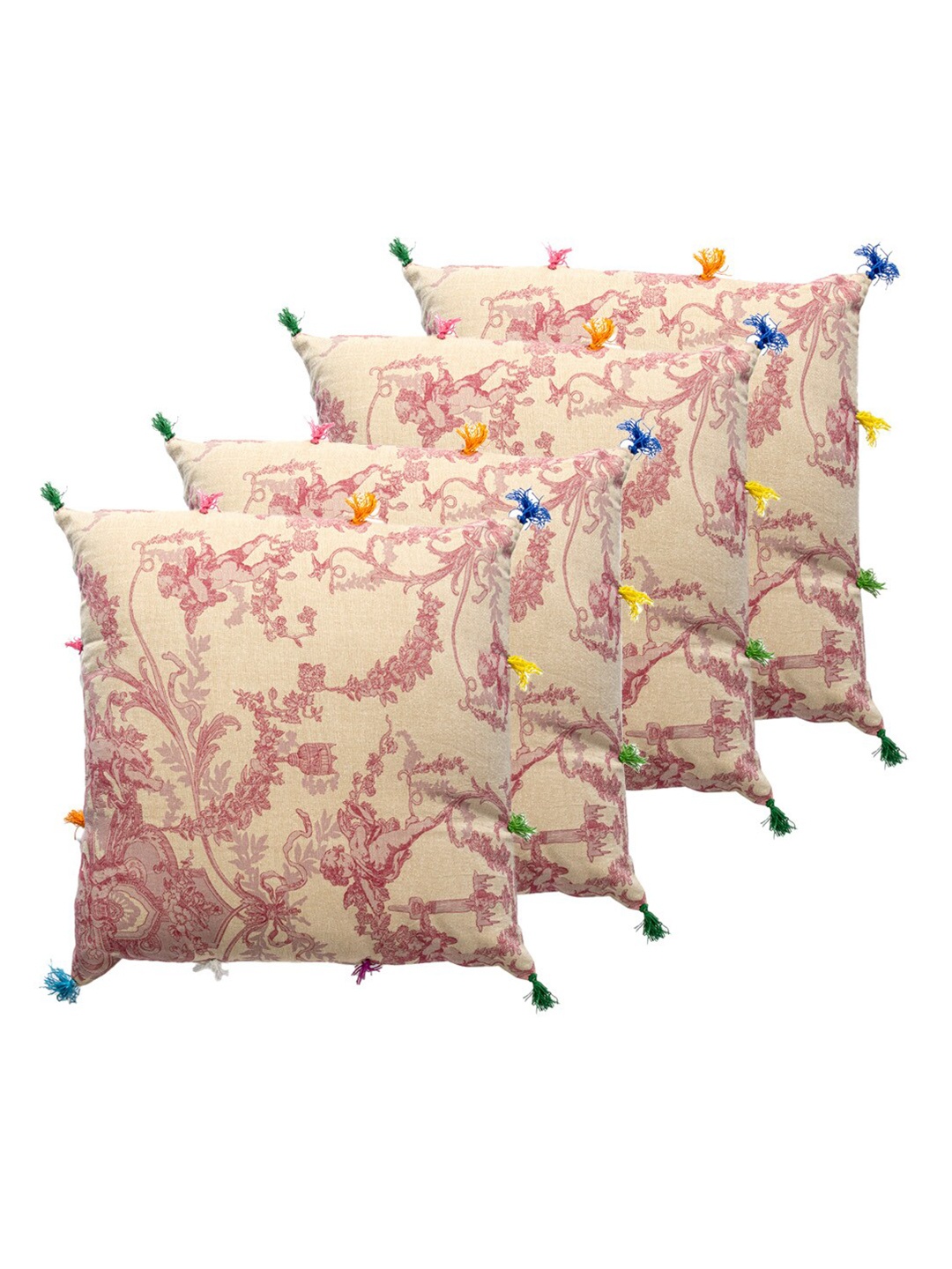 Contrast Living Pink & Beige 4 Pieces Floral Printed Cotton Square Cushion Covers
Contrast Living Pink & Beige 4 Pieces Floral Printed Cotton Square Cushion Covers