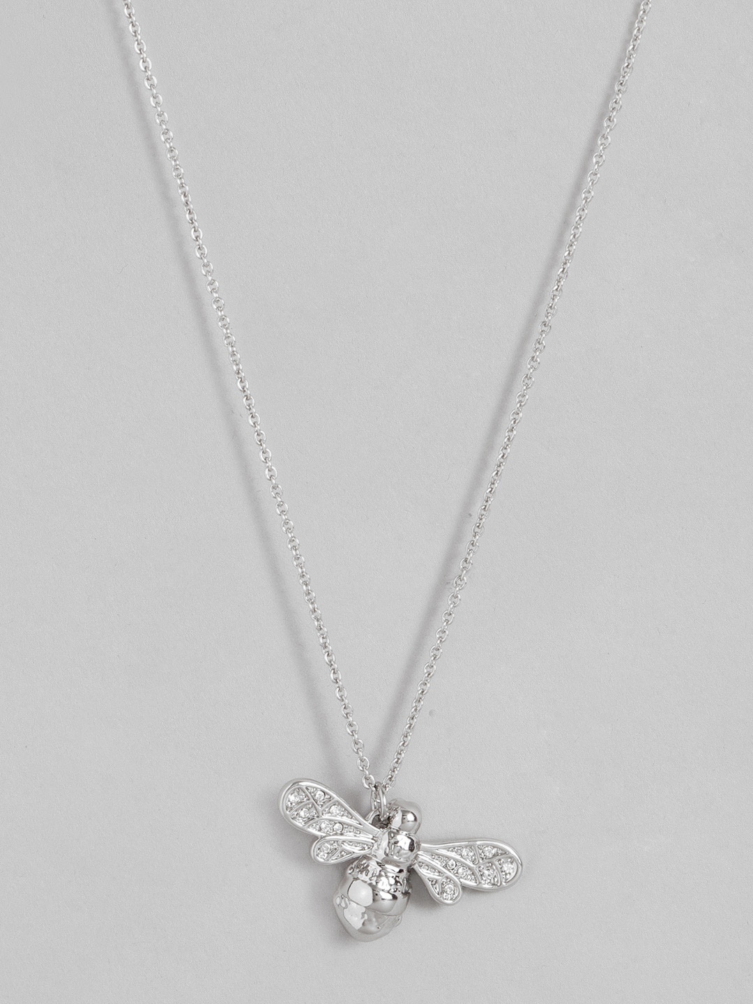 OLIVIA BURTON LONDON Lucky Bee Silver Plated Stainless Steel Crystals Pendant With Chain
OLIVIA BURTON LONDON Lucky Bee Silver Plated Stainless Steel Crystals Pendant With Chain