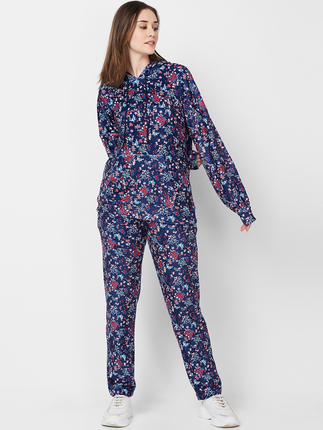 XIN Printed Hooded Tracksuits, Navy blue