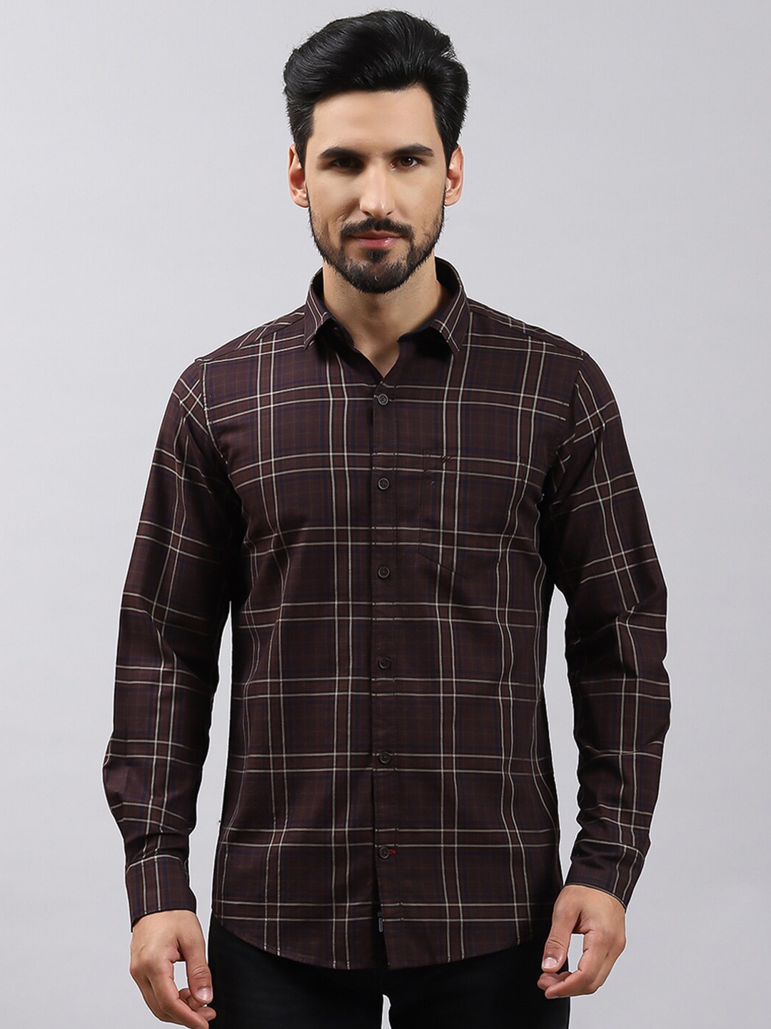 Monte Carlo Tartan Checked Classic Opaque Regular Fit Cotton Casual Shirt, Brown
Monte Carlo Tartan Checked Classic Opaque Regular Fit Cotton Casual Shirt, Brown