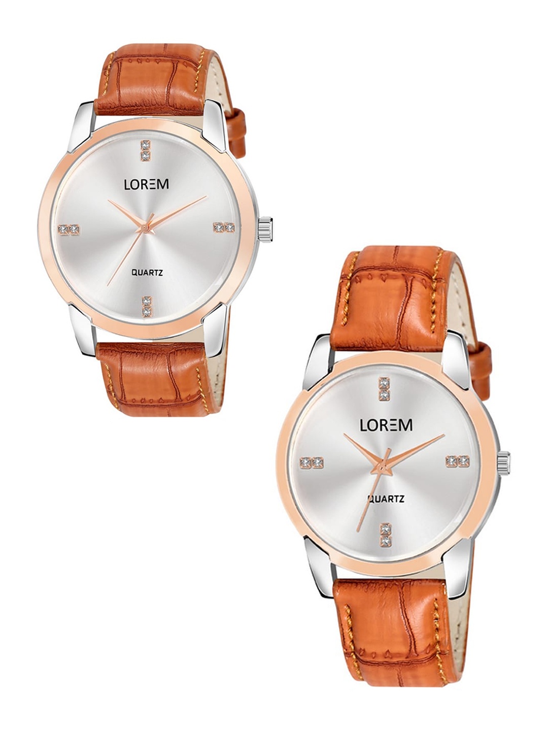 LOREM Unisex Set Of 2 Dial & Orange Textured Straps Analogue Watch LR97-LR344-CM, White
LOREM Unisex Set Of 2 Dial & Orange Textured Straps Analogue Watch LR97-LR344-CM, White