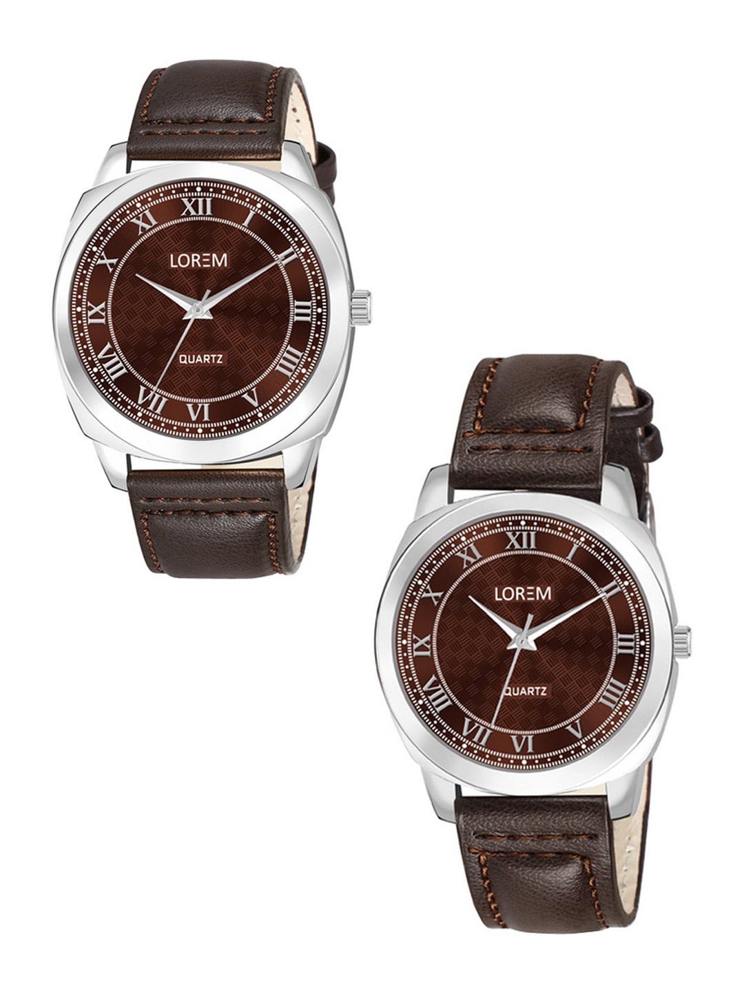 LOREM Unisex Set Of 2 Dial & Textured Straps Couple Analogue Watch LR91-LR338-CM, Brown
LOREM Unisex Set Of 2 Dial & Textured Straps Couple Analogue Watch LR91-LR338-CM, Brown