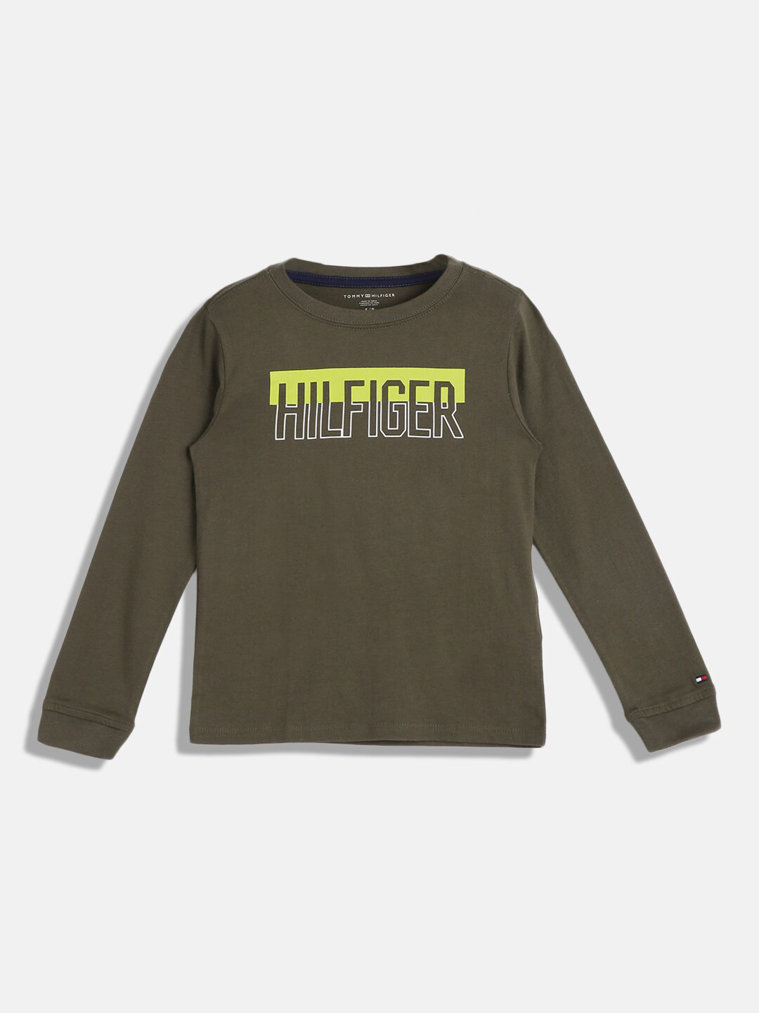 Tommy Hilfiger Boys Brand Logo Printed Round Neck Regular Fit Cotton Casual T-Shirt, Olive
Tommy Hilfiger Boys Brand Logo Printed Round Neck Regular Fit Cotton Casual T-Shirt, Olive