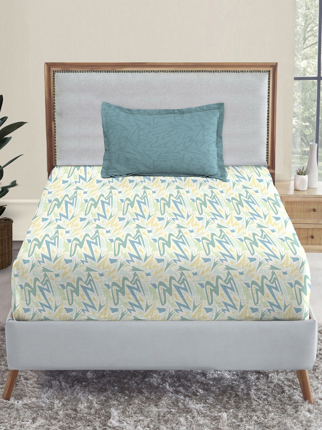 MYTRIDENT Dusk and Dawn Blue Printed Pure Cotton 144 TC Single Bedsheet 1 Pillow Cover
MYTRIDENT Dusk and Dawn Blue Printed Pure Cotton 144 TC Single Bedsheet 1 Pillow Cover