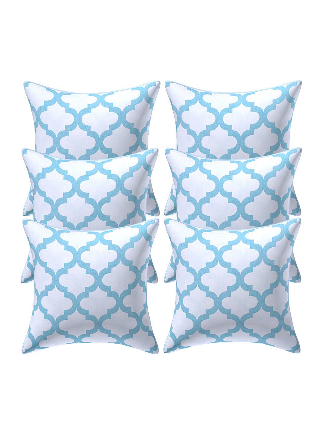 INDHOME LIFE White & Blue 5 Pieces Geometric Printed Pure Cotton Square Cushion Covers
INDHOME LIFE White & Blue 5 Pieces Geometric Printed Pure Cotton Square Cushion Covers