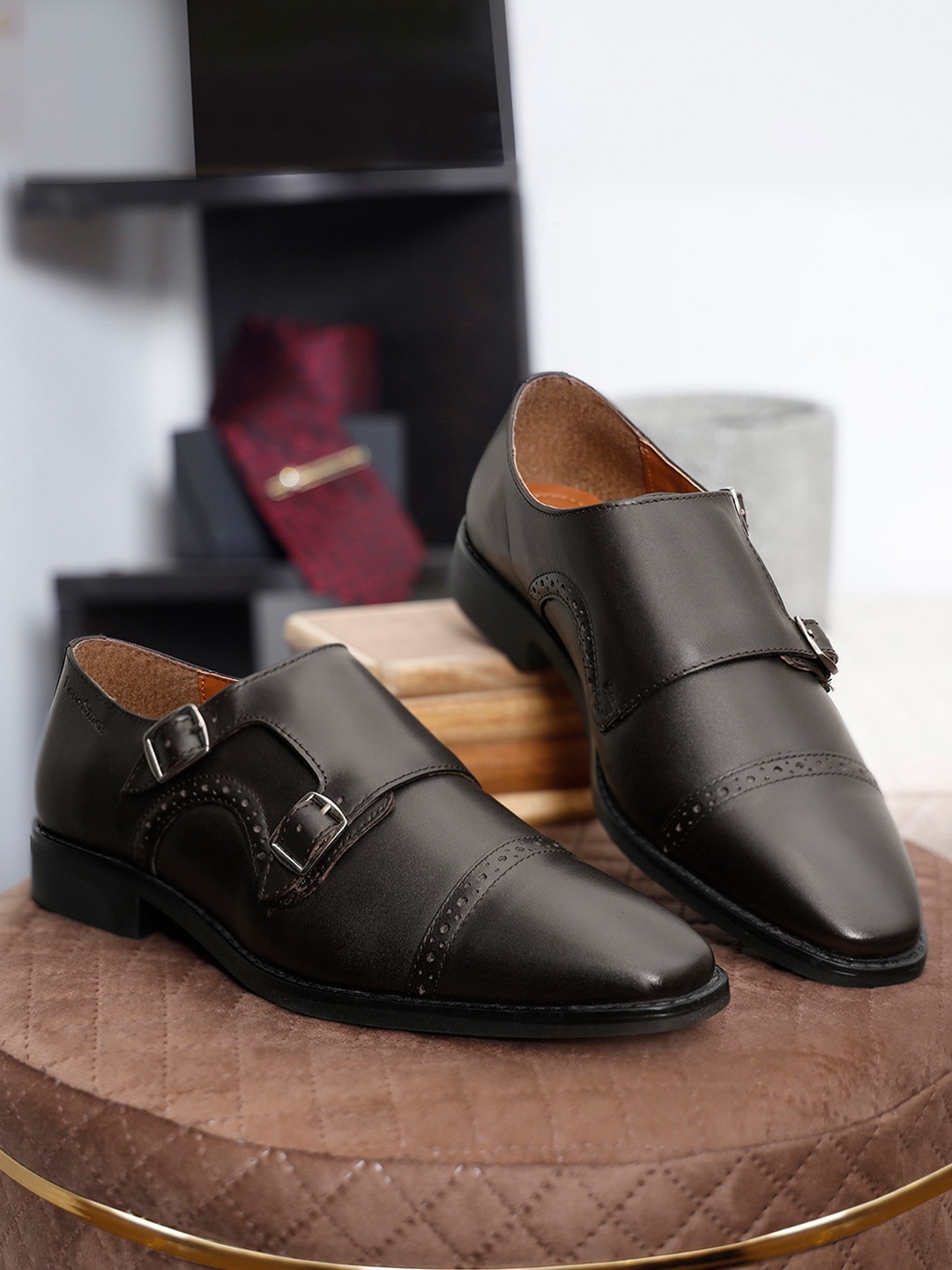 Louis Stitch Men Brunette Brown Premium Italian Leather Formal Monk Shoes, Coffee brown
Louis Stitch Men Brunette Brown Premium Italian Leather Formal Monk Shoes, Coffee brown
