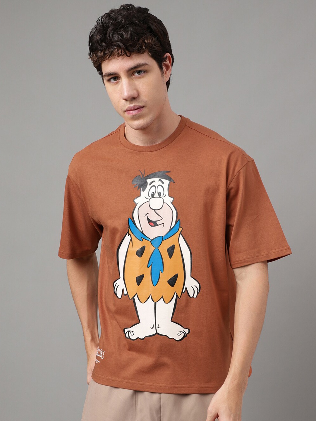 Free Authority The Flintstones Front and Back Printed Round Neck Loose Fit T-shirt, Brown
Free Authority The Flintstones Front and Back Printed Round Neck Loose Fit T-shirt, Brown