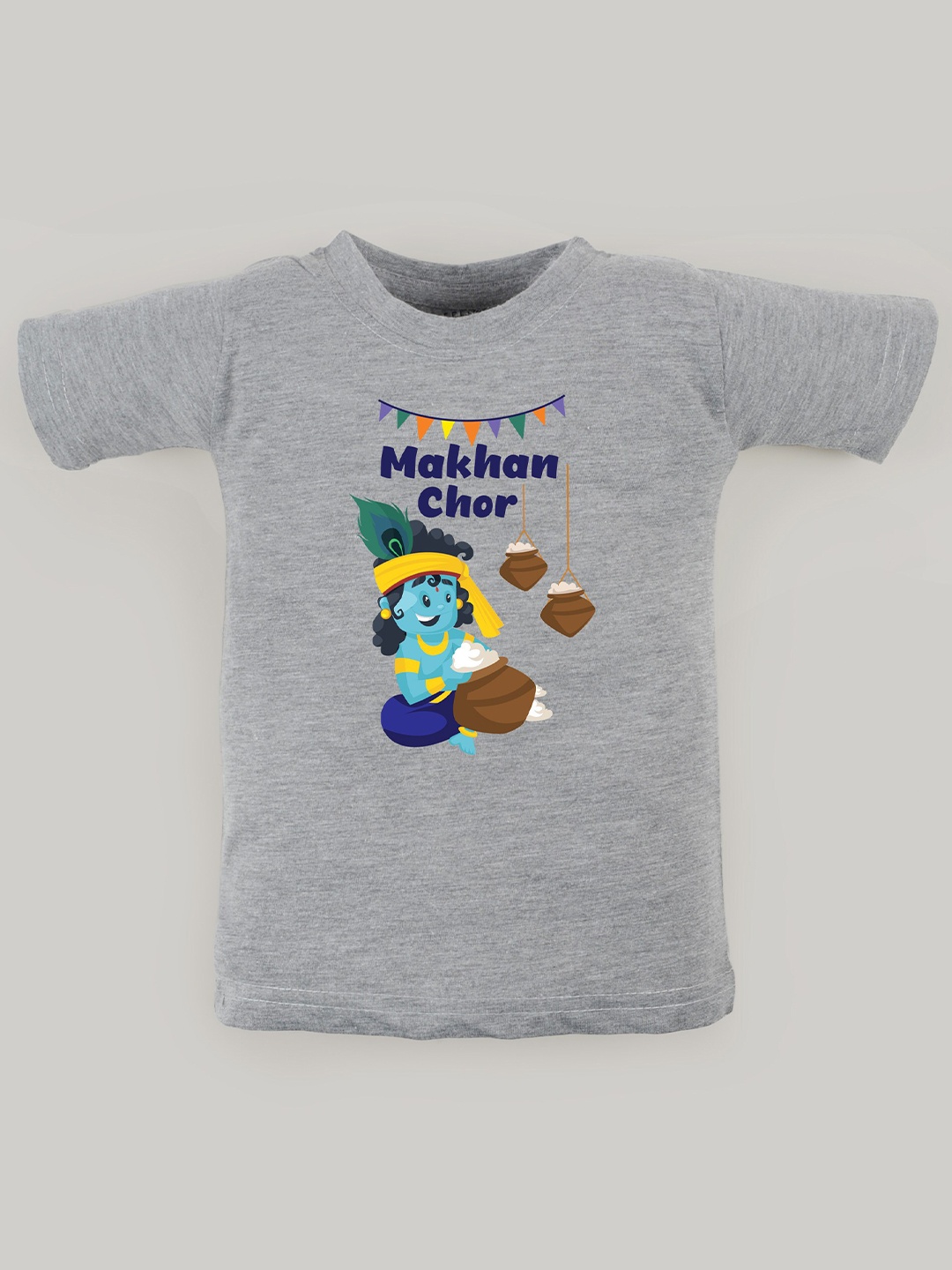 FFLIRTYGO Kids Little Krishna Graphic Printed Round Neck Cotton Regular T-shirt, Grey
FFLIRTYGO Kids Little Krishna Graphic Printed Round Neck Cotton Regular T-shirt, Grey