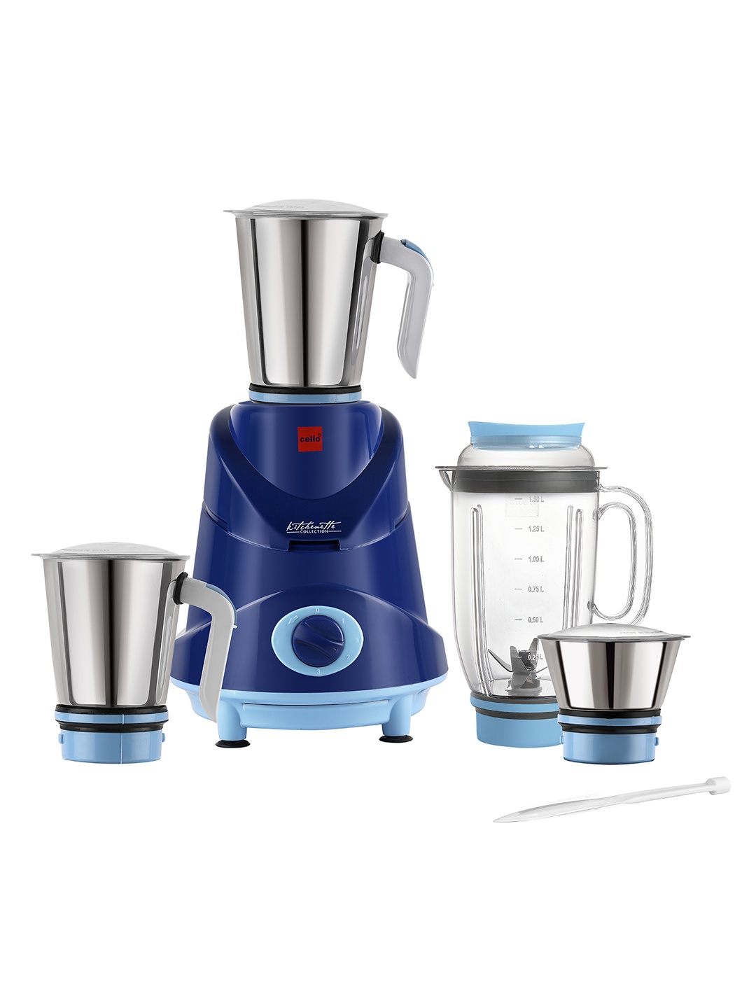 Cello Grind N Mix Imperia Juicer Mixer Grinder With 4 Leak Proof Jars & Spatulla, Blue
Cello Grind N Mix Imperia Juicer Mixer Grinder With 4 Leak Proof Jars & Spatulla, Blue