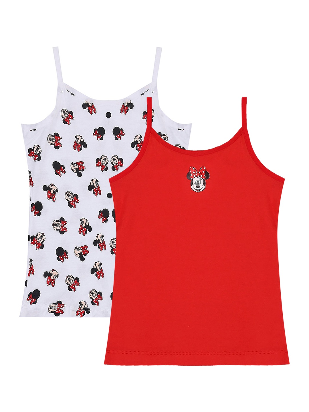 Pantaloons Junior Girls Pack Of 2 Minnie Mouse Printed Non-Padded Cotton Camisoles, Red
Pantaloons Junior Girls Pack Of 2 Minnie Mouse Printed Non-Padded Cotton Camisoles, Red