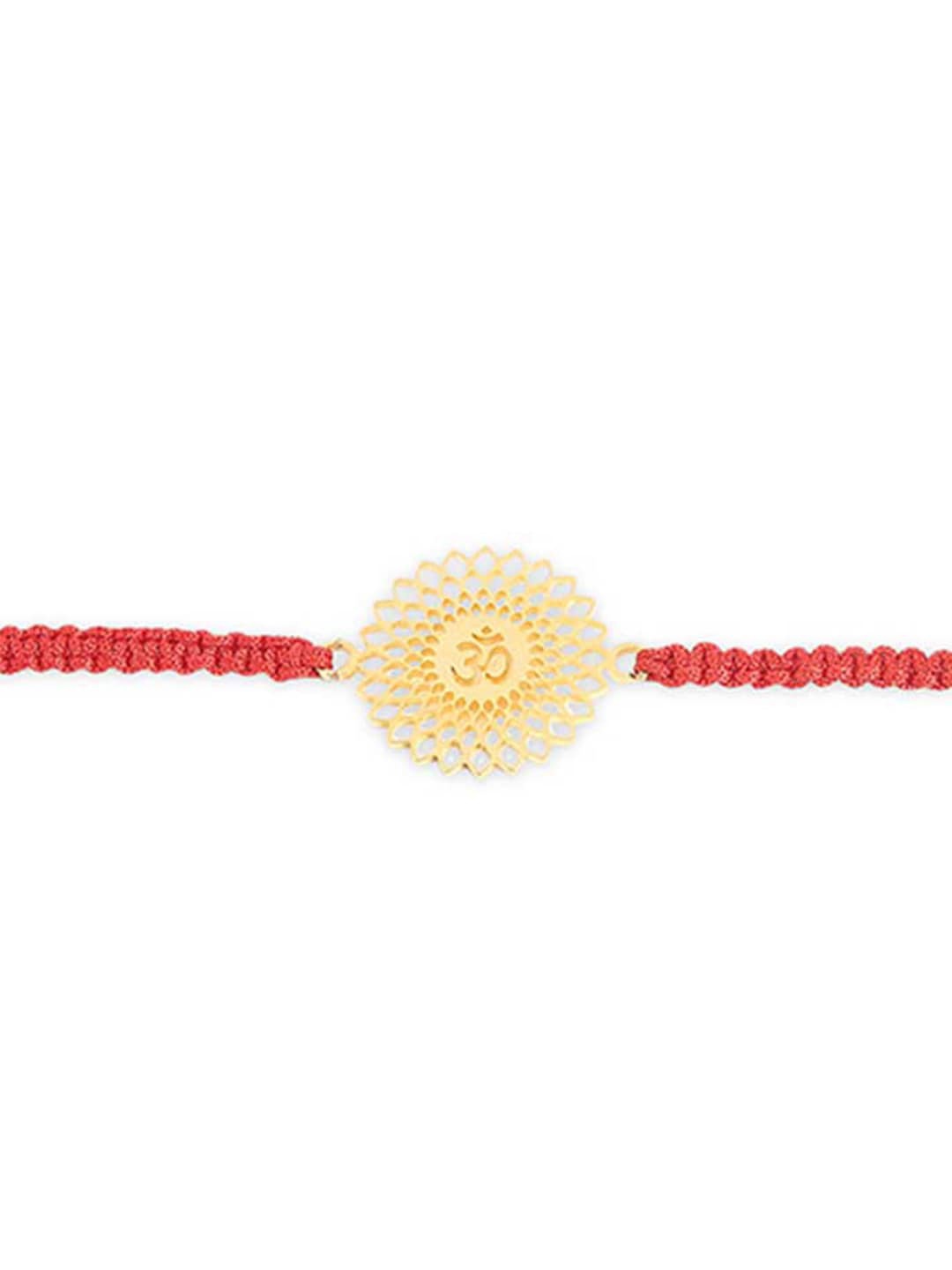 Tipsyfly Women Om Charm Rakhi, Gold