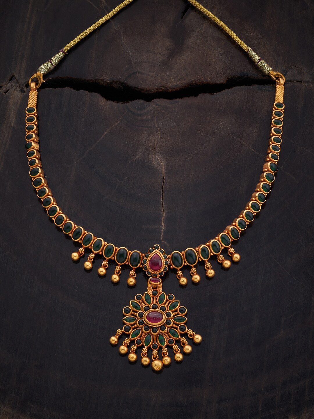 Kushal's Fashion Jewellery 92.5 Pure Silver Gold-Plated Stone Studded Temple Necklace
Kushal's Fashion Jewellery 92.5 Pure Silver Gold-Plated Stone Studded Temple Necklace