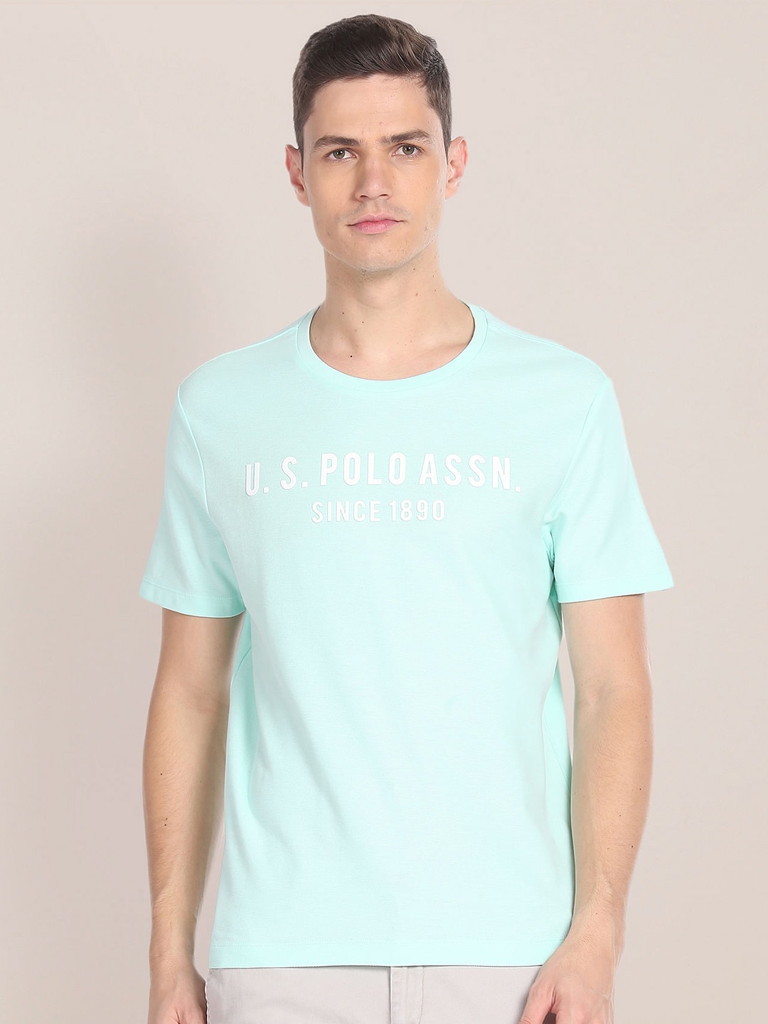 U.S. Polo Assn. Typography Printed Round Neck Pure Cotton Slim Fit T-shirt, Sea green
U.S. Polo Assn. Typography Printed Round Neck Pure Cotton Slim Fit T-shirt, Sea green