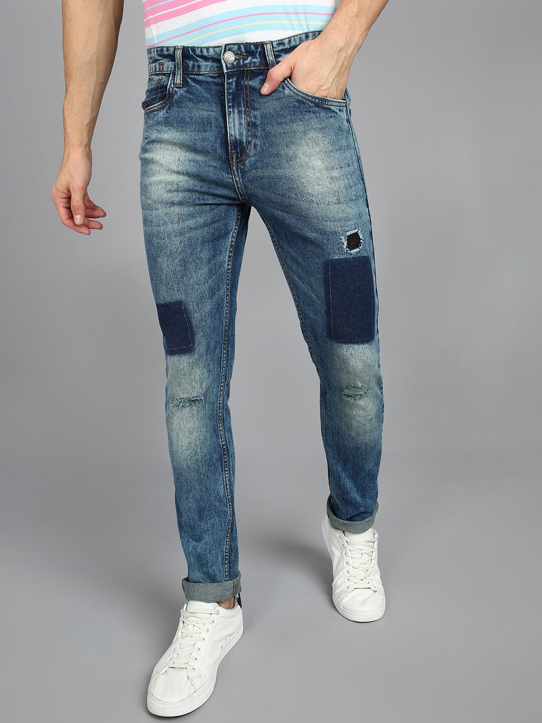 Urbano Fashion Men Slim Fit Low Distress Heavy Fade Acid Wash Stretchable Jeans, Blue
Urbano Fashion Men Slim Fit Low Distress Heavy Fade Acid Wash Stretchable Jeans, Blue