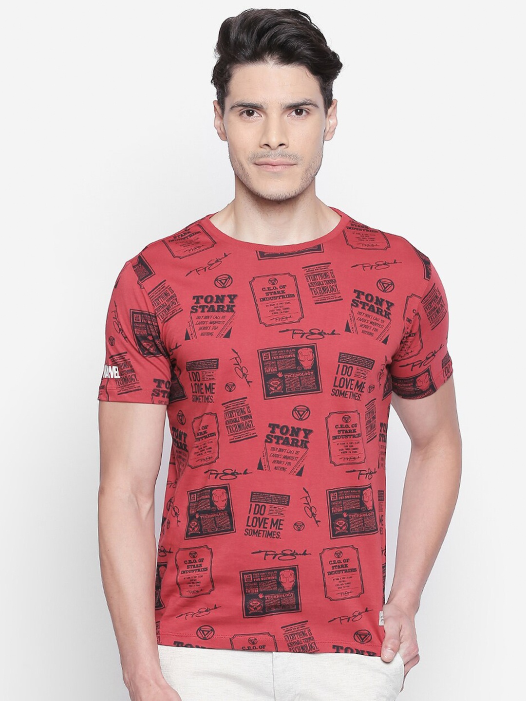 SF JEANS by Pantaloons Superhero Iron Man Graphic Printed Slim Fit Cotton T-Shirt, Red
SF JEANS by Pantaloons Superhero Iron Man Graphic Printed Slim Fit Cotton T-Shirt, Red