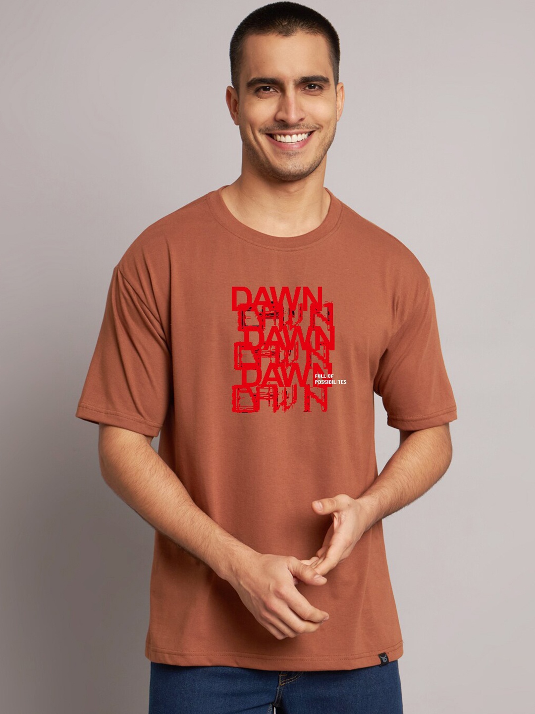 The Modern Soul Typography Printed Drop-Shoulder Sleeves oversized T-shirt, Coffee brown
The Modern Soul Typography Printed Drop-Shoulder Sleeves oversized T-shirt, Coffee brown