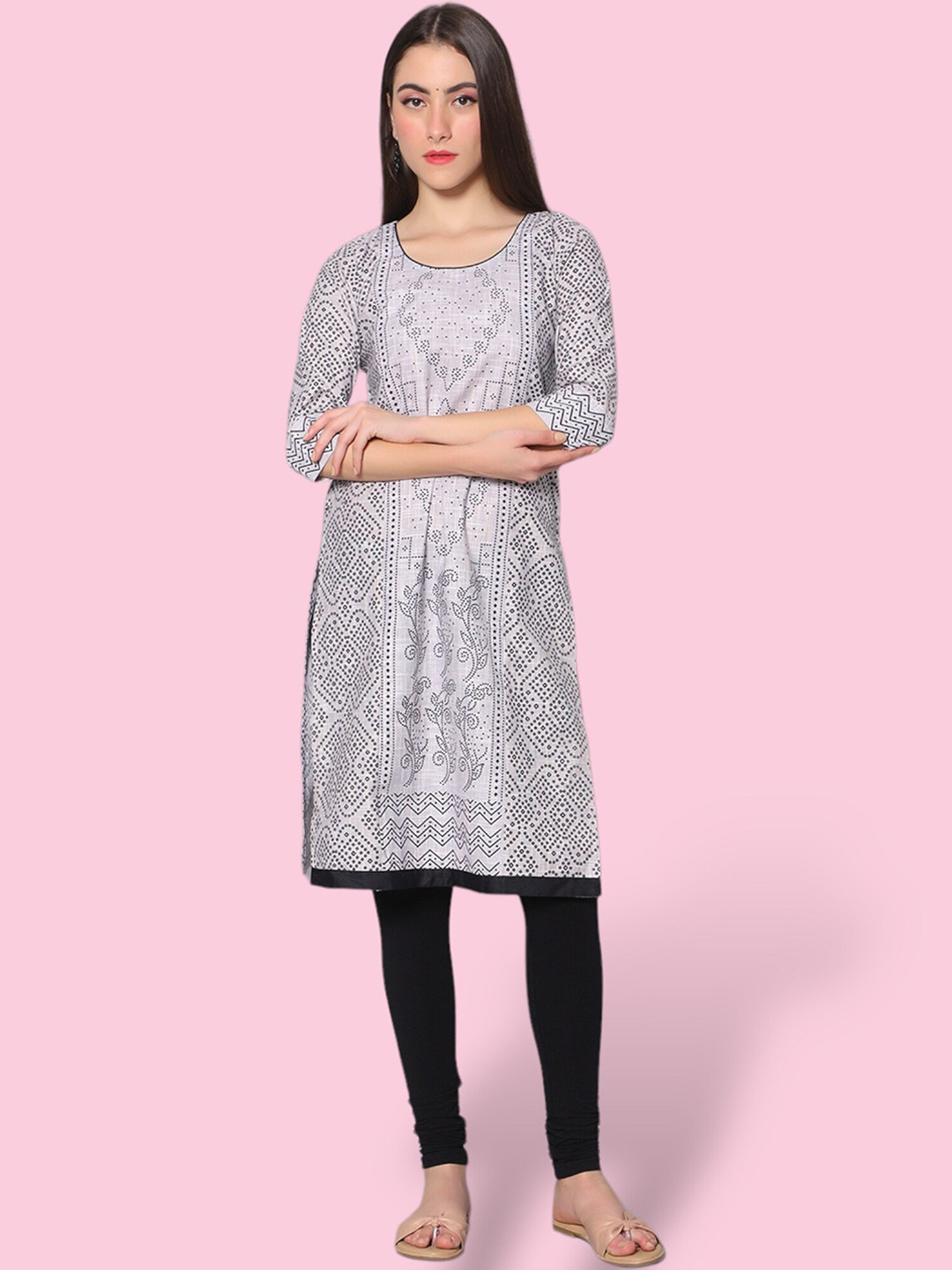 True Shape Ethnic Motifs Three-Quarter Sleeves Straight Maternity Kurta, Off white
True Shape Ethnic Motifs Three-Quarter Sleeves Straight Maternity Kurta, Off white
