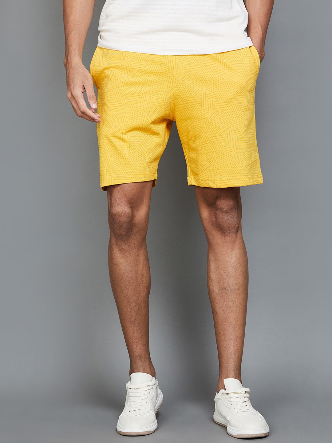 Fame Forever by Lifestyle Men Geometric Printed Mid-Rise Cotton Regular Shorts, Yellow
Fame Forever by Lifestyle Men Geometric Printed Mid-Rise Cotton Regular Shorts, Yellow